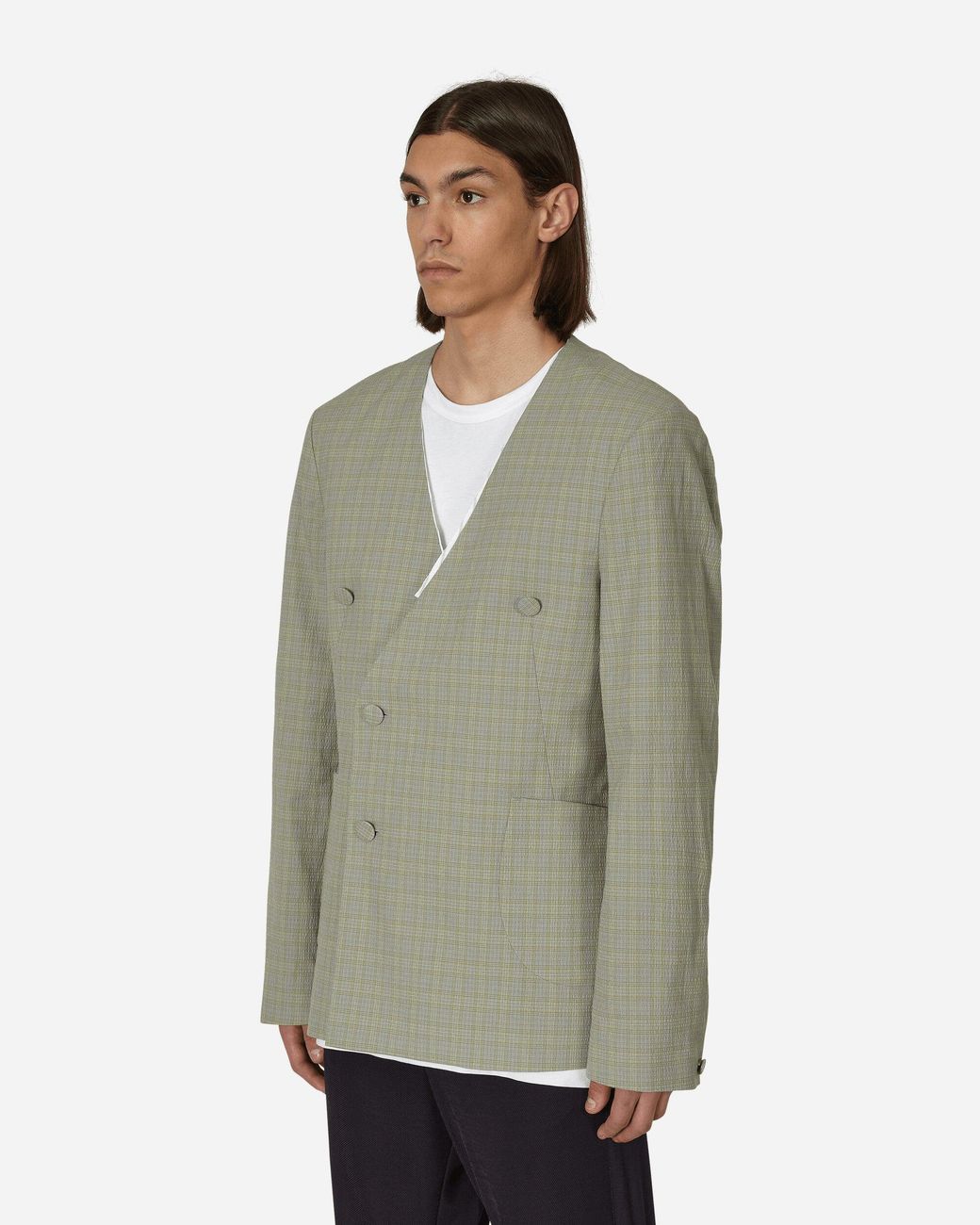 Kiko Kostadinov Green Oma Reversible Blazer Stone for men