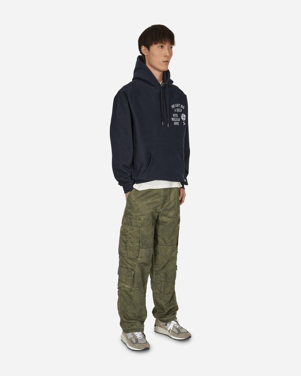 Mister Green Blue Nuclear Arms Hooded Sweatshirt for men