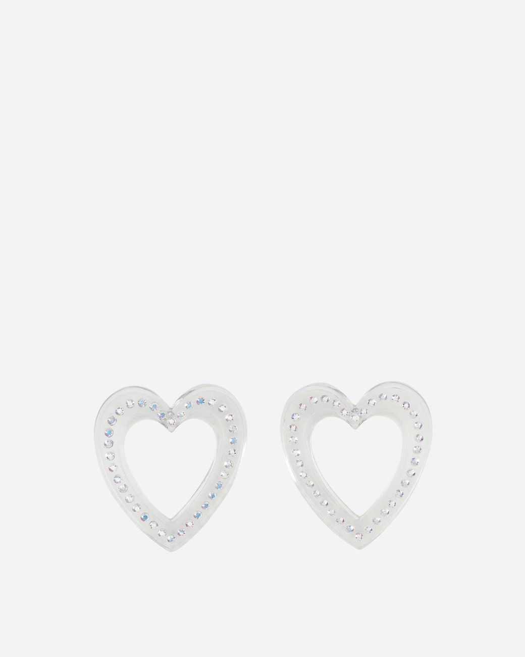 Chain Detail Big Heart Earrings