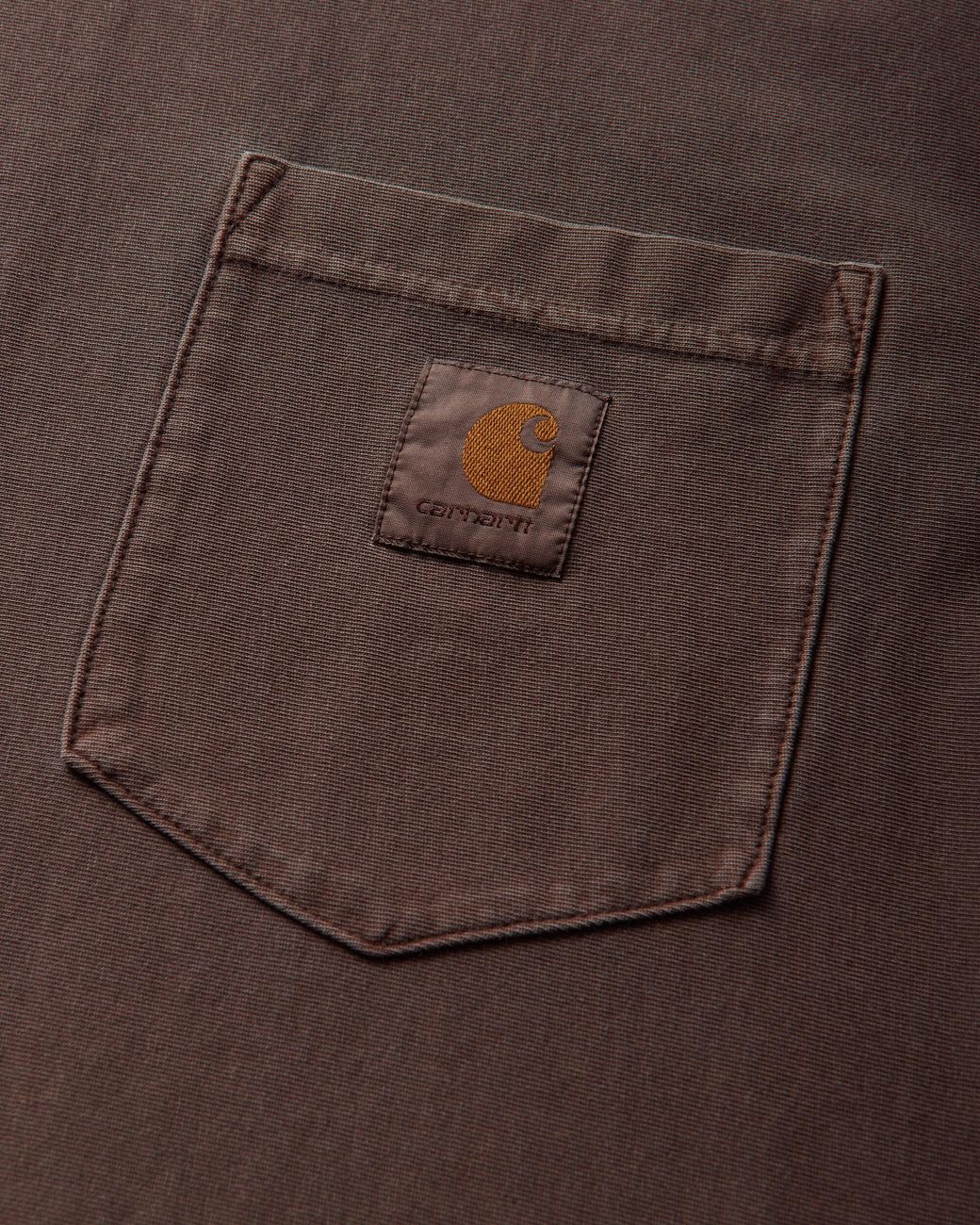 Carhartt Brown S Loose Pocket T-Shirt Tobacco (Garment Dyed) for men