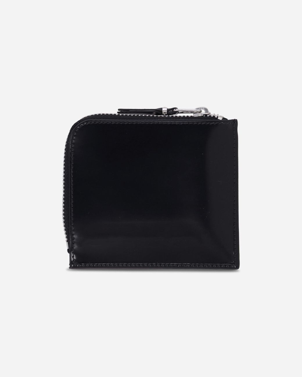 Comme des Garçons Mirror Inside Zip Around Wallet Black / Silver for men