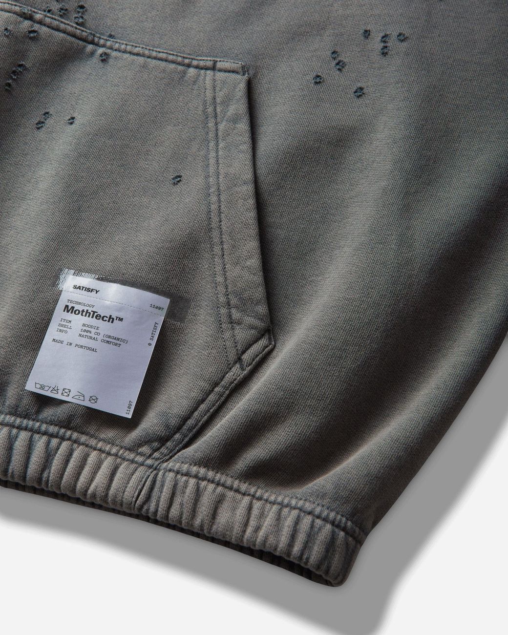 Satisfy Gray S Mothtech Hoodie Faded for men
