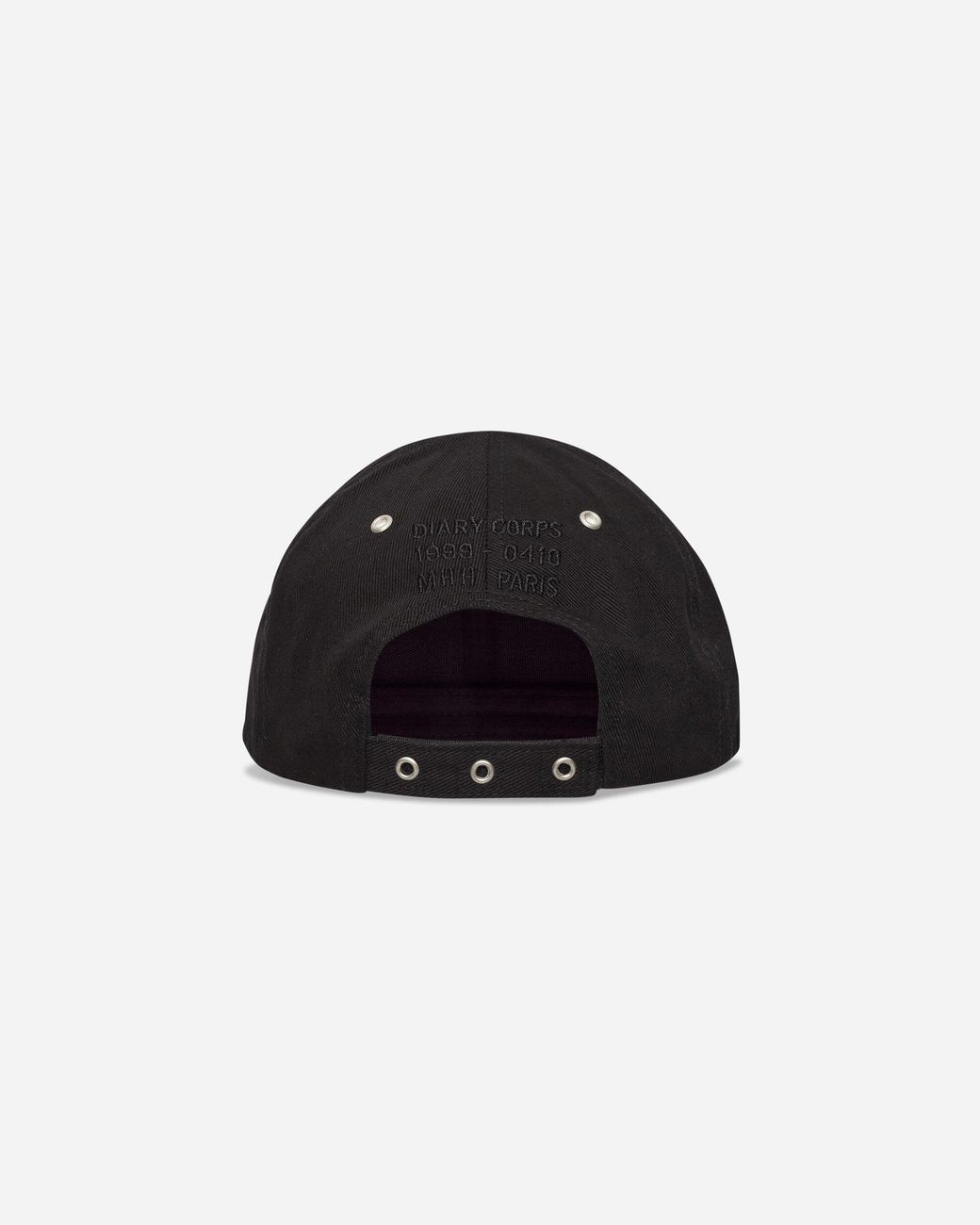DIARY 1999 Black Eyelet Cap for men