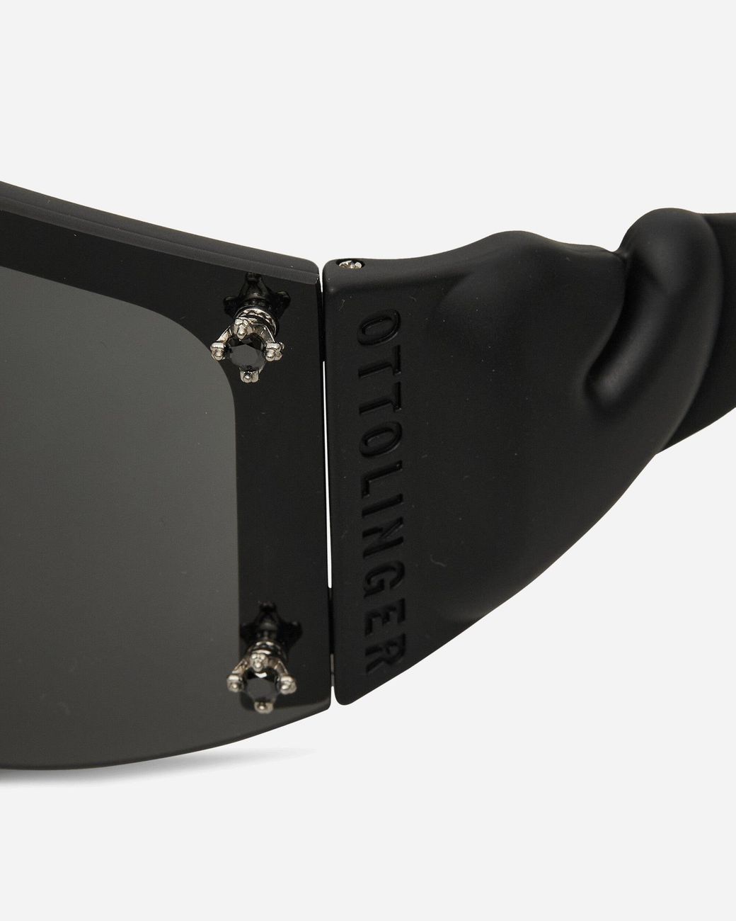 OTTOLINGER Gray Gem-Stud Knotted Sunglasses Matte