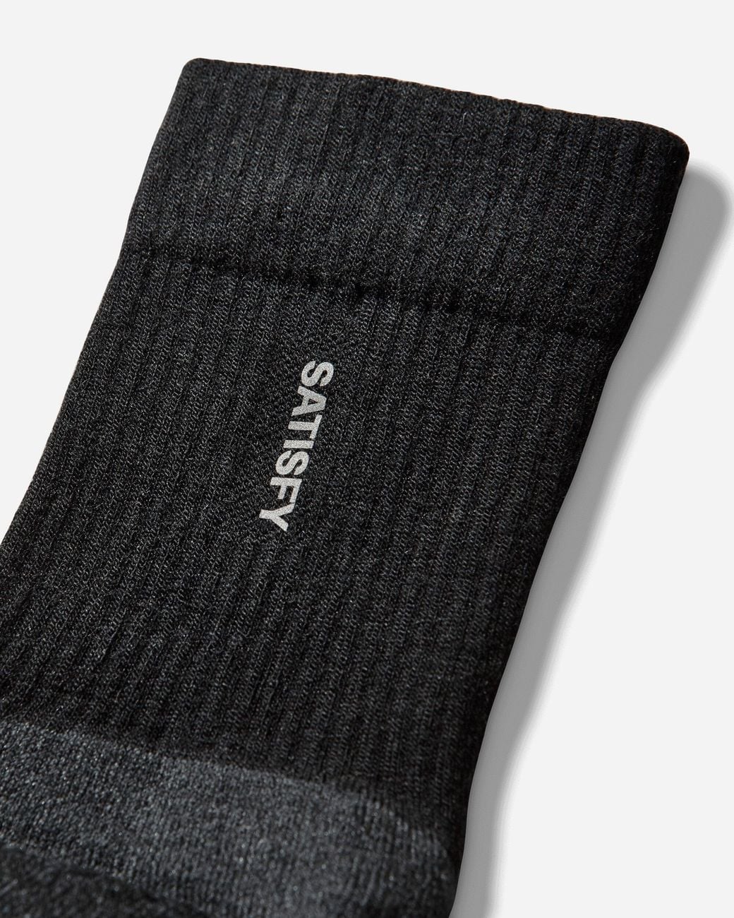 Satisfy Black Merino Nylon Tube Socks for men