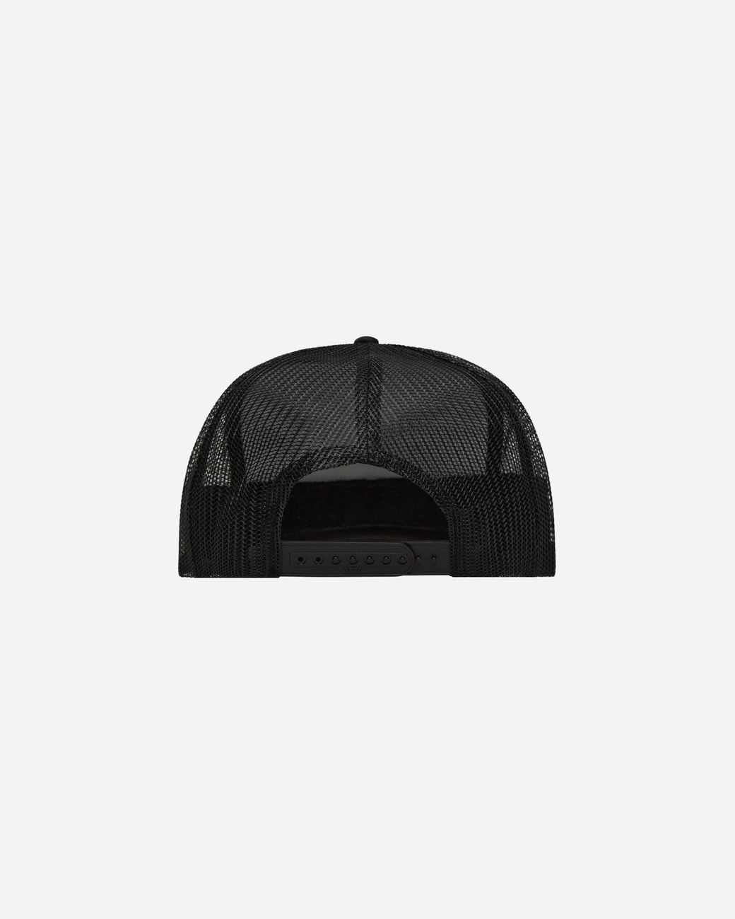 Anything Black Stacked Trucker Hat for men