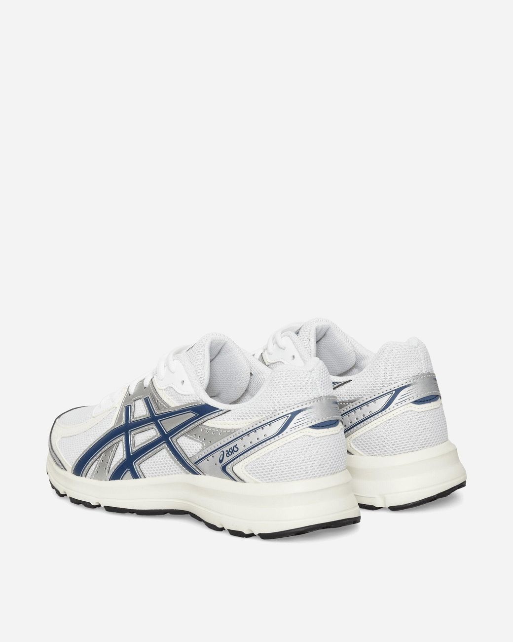 Asics White Jog 100s Sneakers / Independence Blue for men