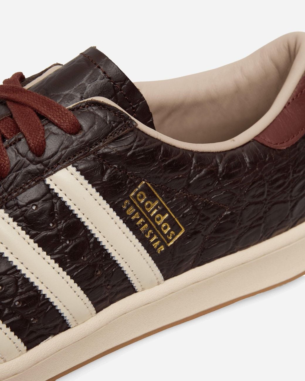 Adidas Brown Superstar Vintage Sneakers Aurora Coffee Cream for men