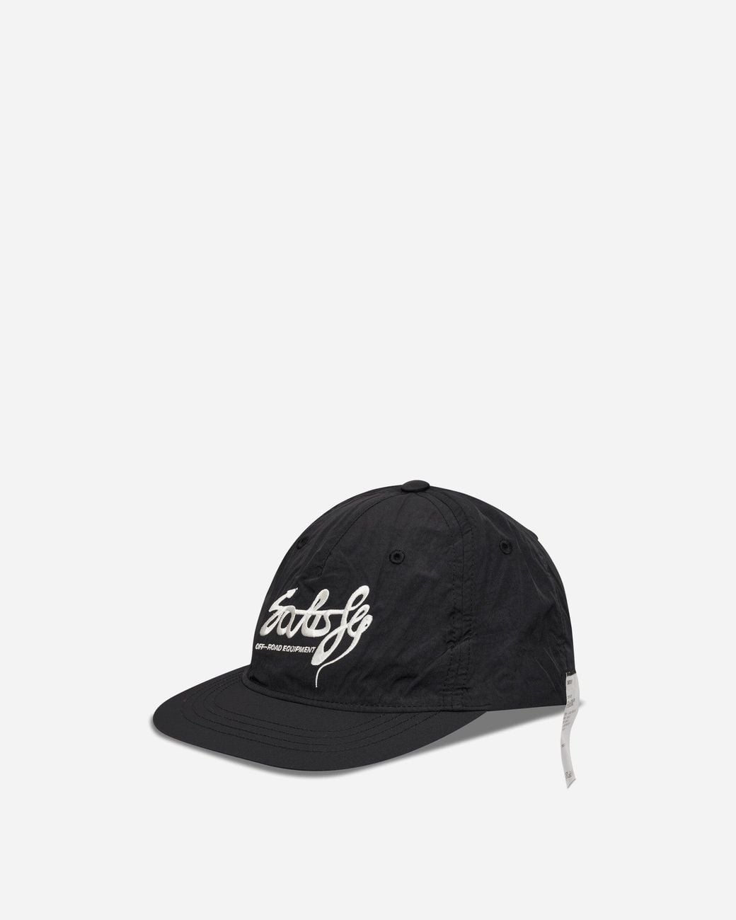 Satisfy Black Flitesilk 5‑Panel Pinch Cap Matte for men