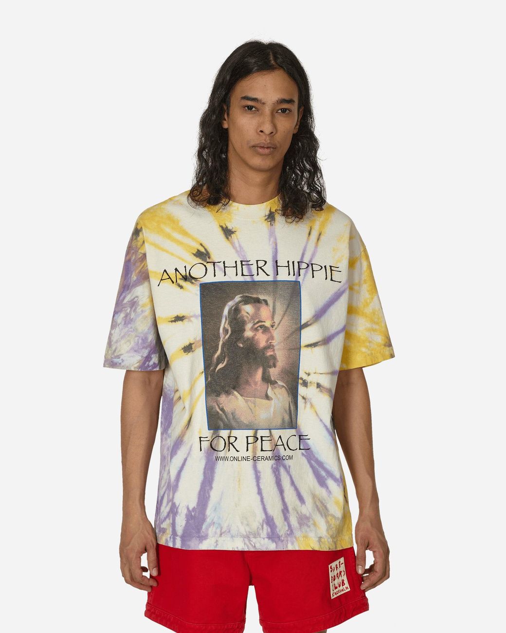 送料無料！Online Ceramics - Men's Another Hippie For Peace ONLINE CERAMICS: Another Hippie For Peace Tee (White) | DSMS