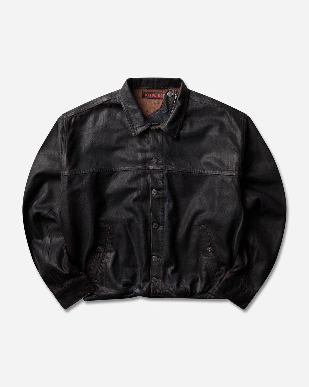 OTTOLINGER Black Glazed Flex Denim Jacket Overdye