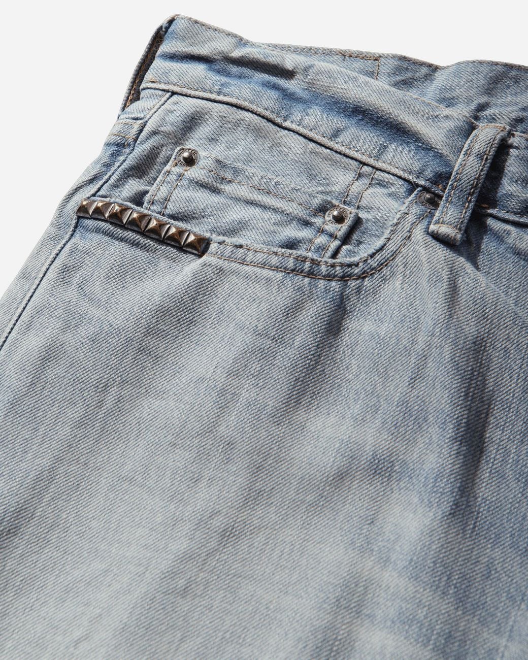 Hysteric Glamour Men S Dpc Processed Slim Straight Denim Pants Light Indigo Blue for men