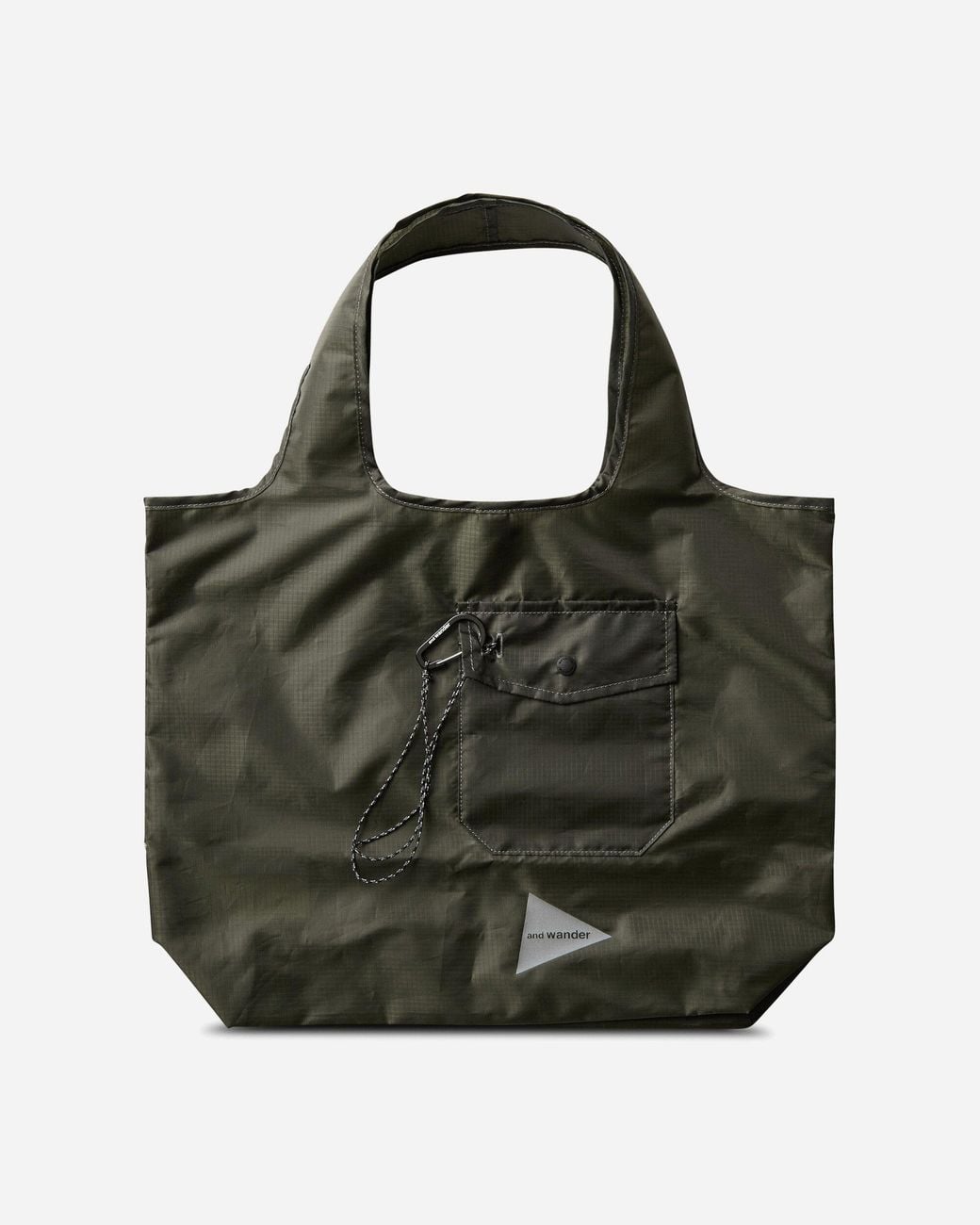 And Wander Green Crispy Rip Grocery Pocket Bag Khaki for men