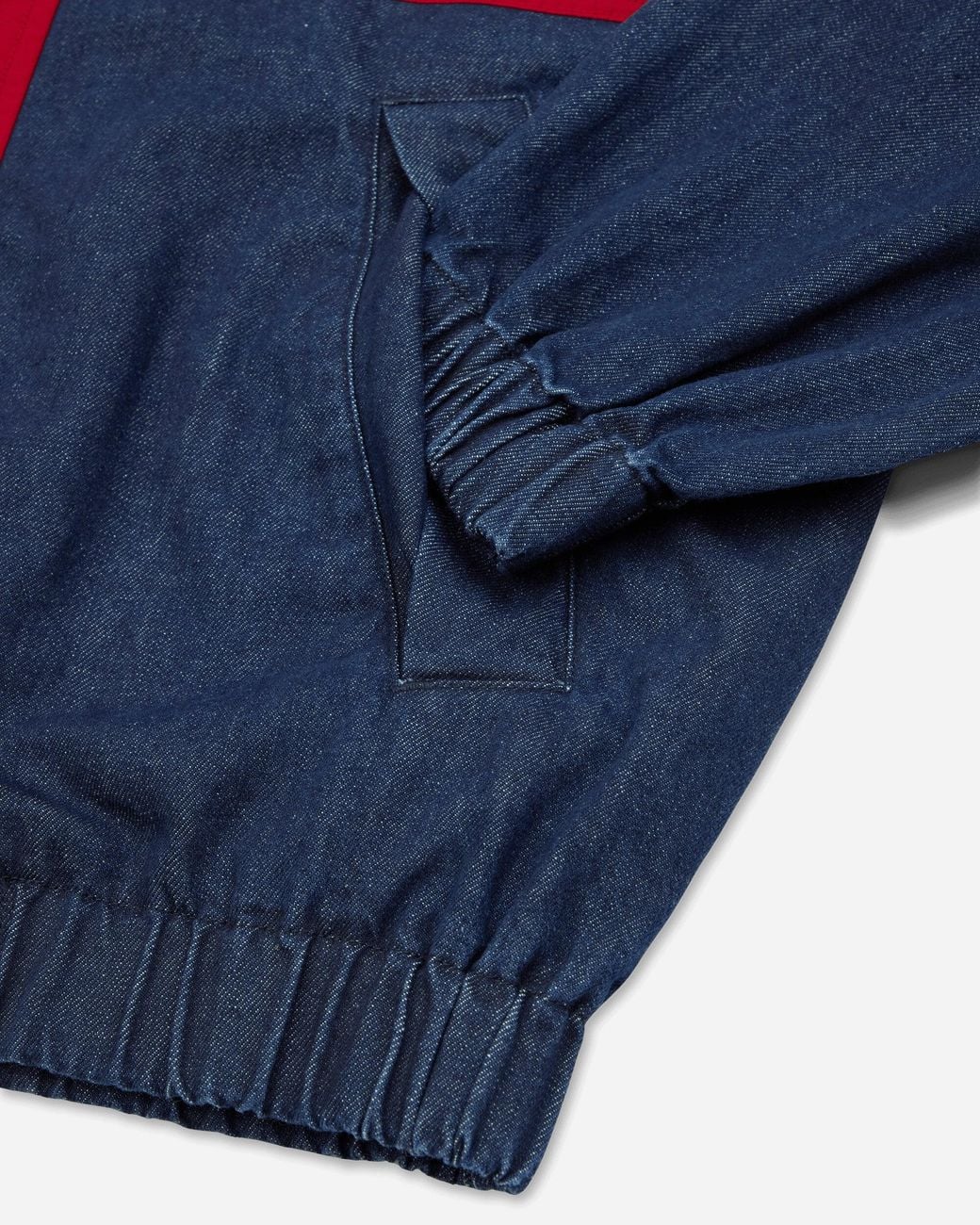 Tommy Hilfiger Red Men S Frgmt Colour-blocked Regatta Jacket Radiant / Flat Wash Denim for men