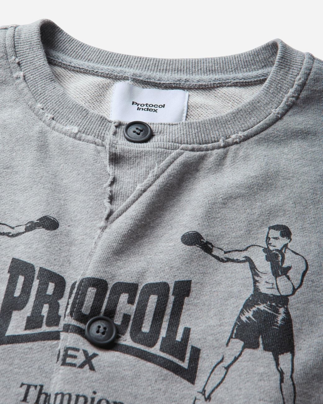 Protocol Index Gray S Sweatshirt Cardigan Melange for men
