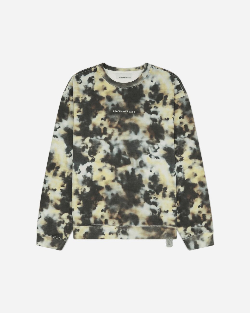 Oamc Peacemaker Green Men S Loose Fit Crewneck Sweatshirt Military Camo for men