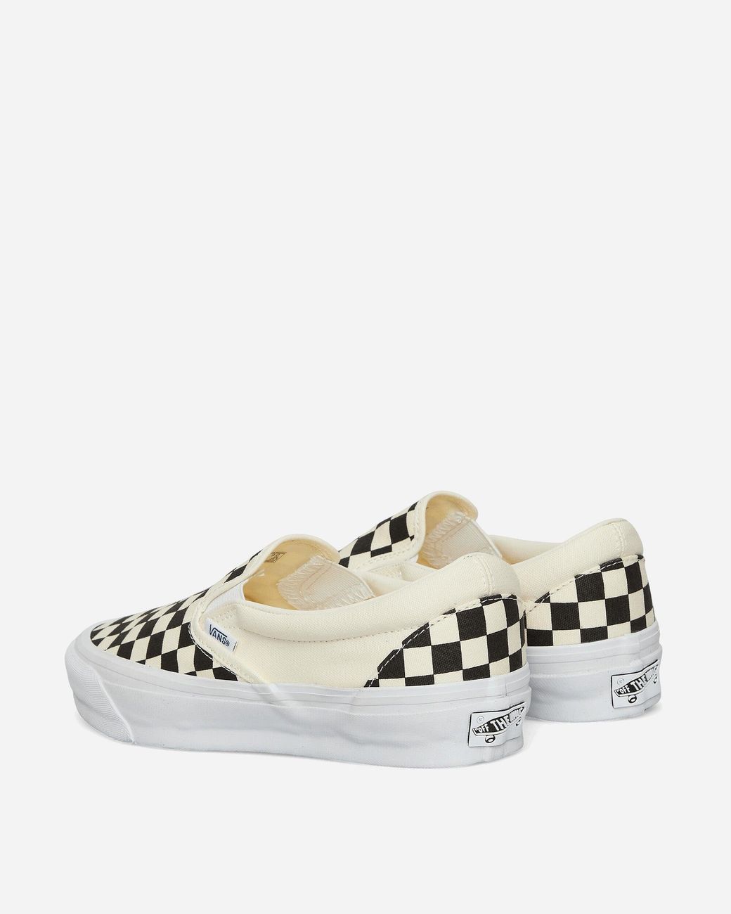 Vans White Premium Slip-On 98 Checkerboard Sneakers Off for men