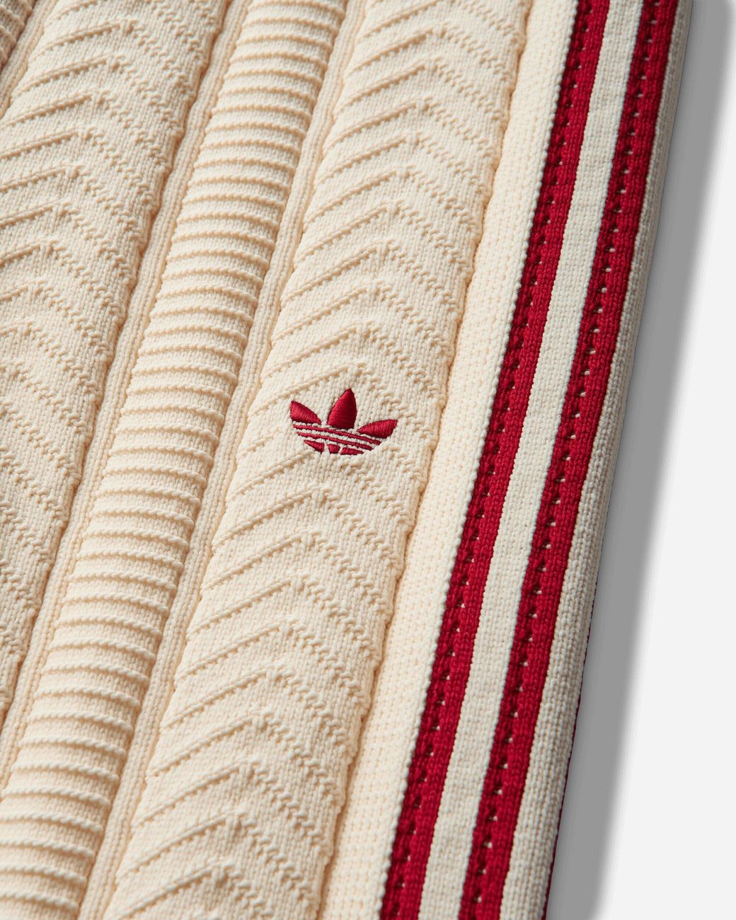 Adidas Natural Women S Sst Wide Leg Track Pants Warm Vanilla / Team Victory Red