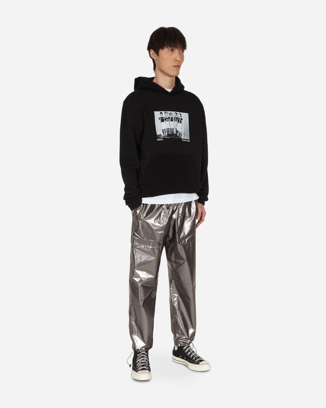 SLAM JAM Black Devo Reverse Evolution Hooded Sweatshirt for men