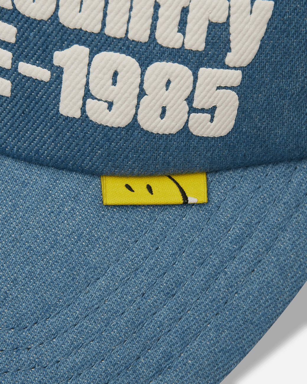 Kapital Blue Denim Repair Service Denim Track Cap Neon for men