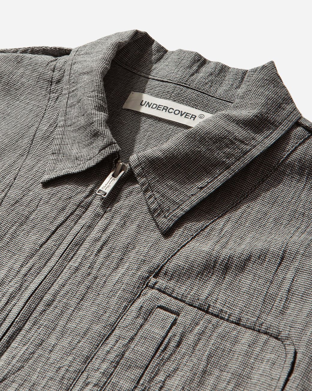 Undercover Gray S Linen-Ramie Blend Cotton Jacket for men