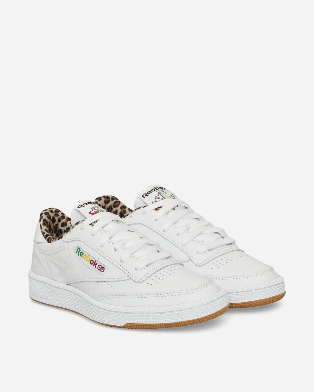 Reebok White Wacko Maria Club C 85 Vintage Sneakers / Leopard for men