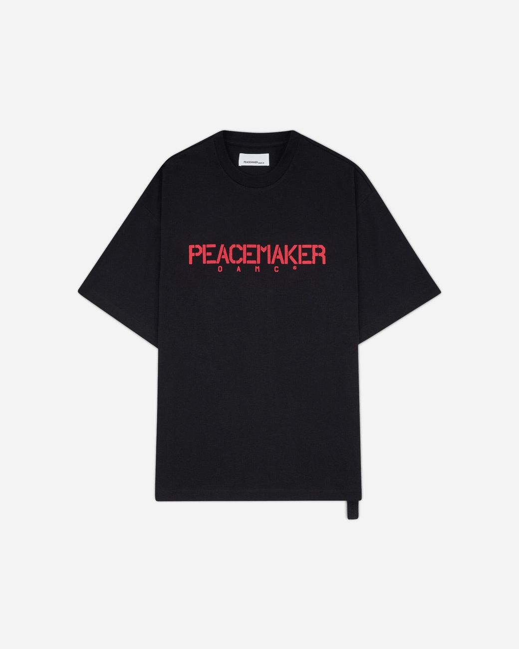 Oamc Peacemaker Black Stencil Print Regular Fit T-Shirt for men