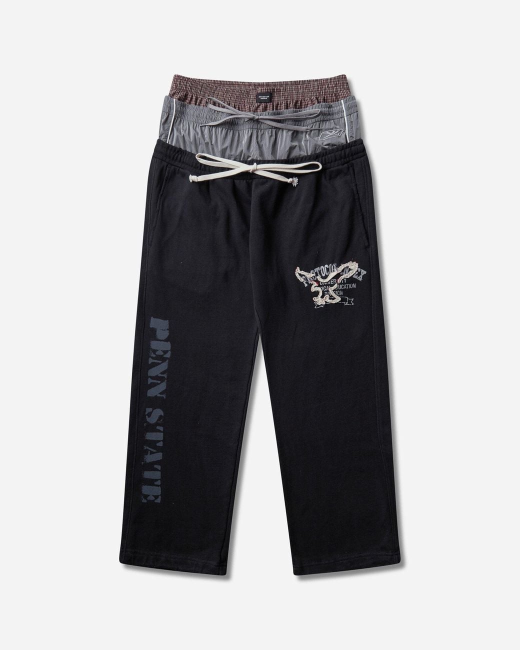 Protocol Index Black S Retro 3 Layered Sweatpants for men