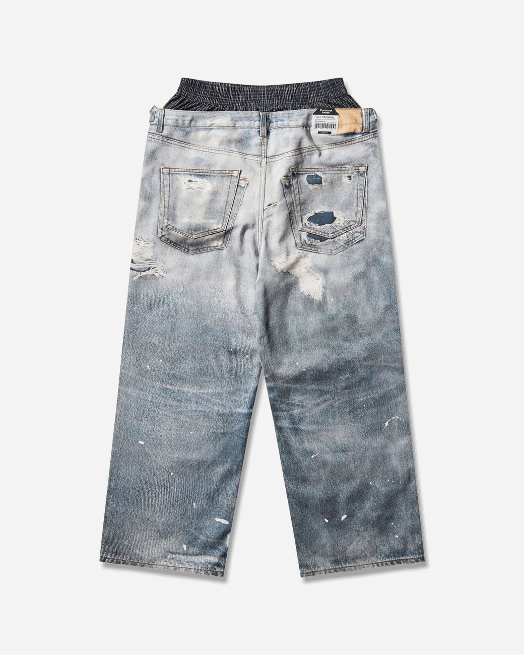 Protocol Index Men S Trompe-l Œil Layered Pants in Blue for Men | Lyst