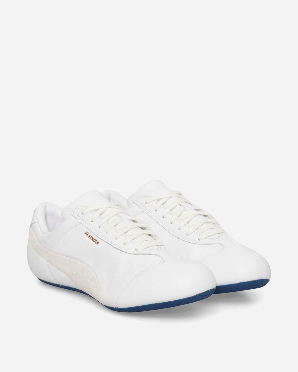 PUMA White Jil Sander Speedcat Low Sneakers / Blue Jewel for men
