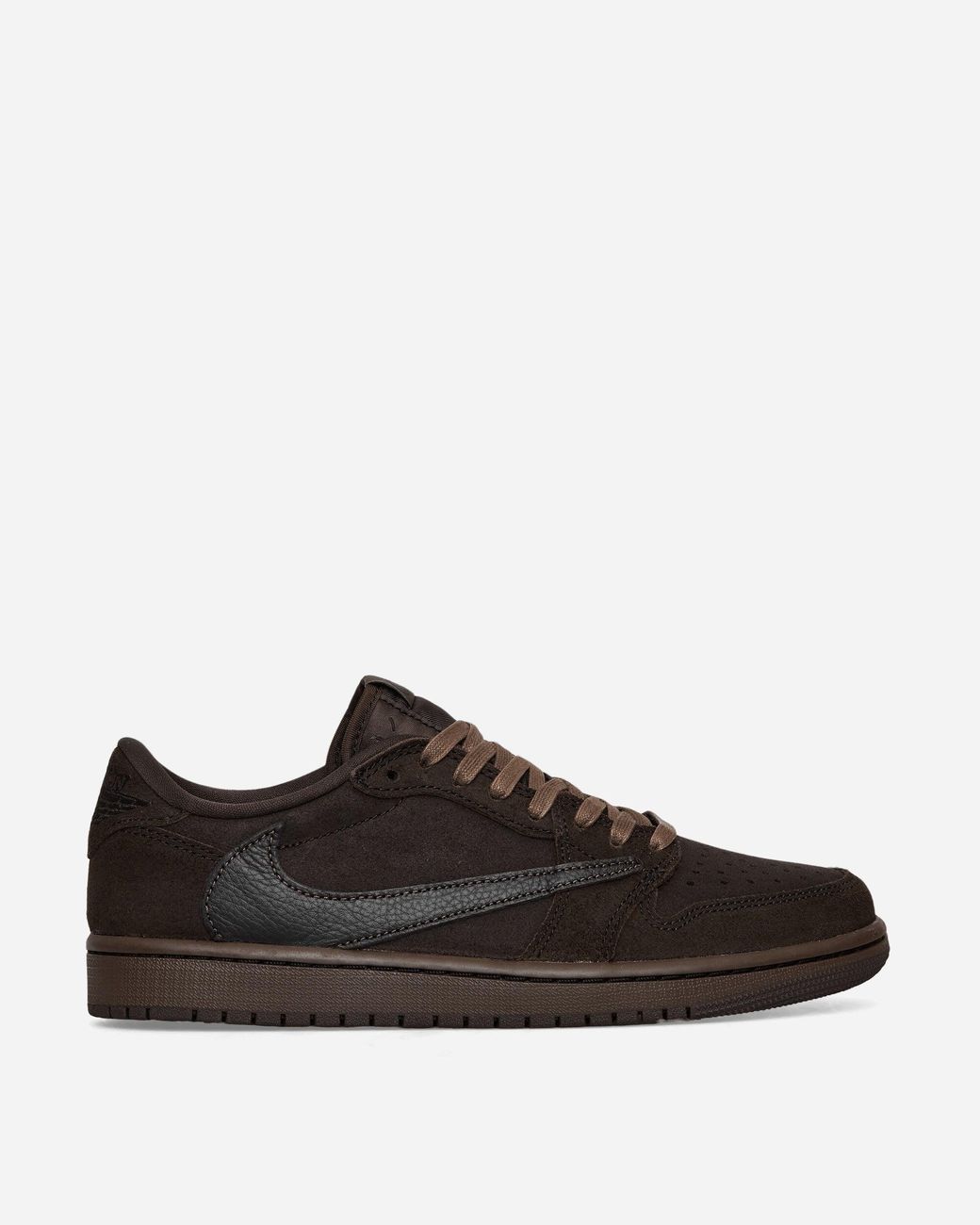 Nike Travis Scott Air Jordan 1 Low Sneakers Velvet Dark Mocha in