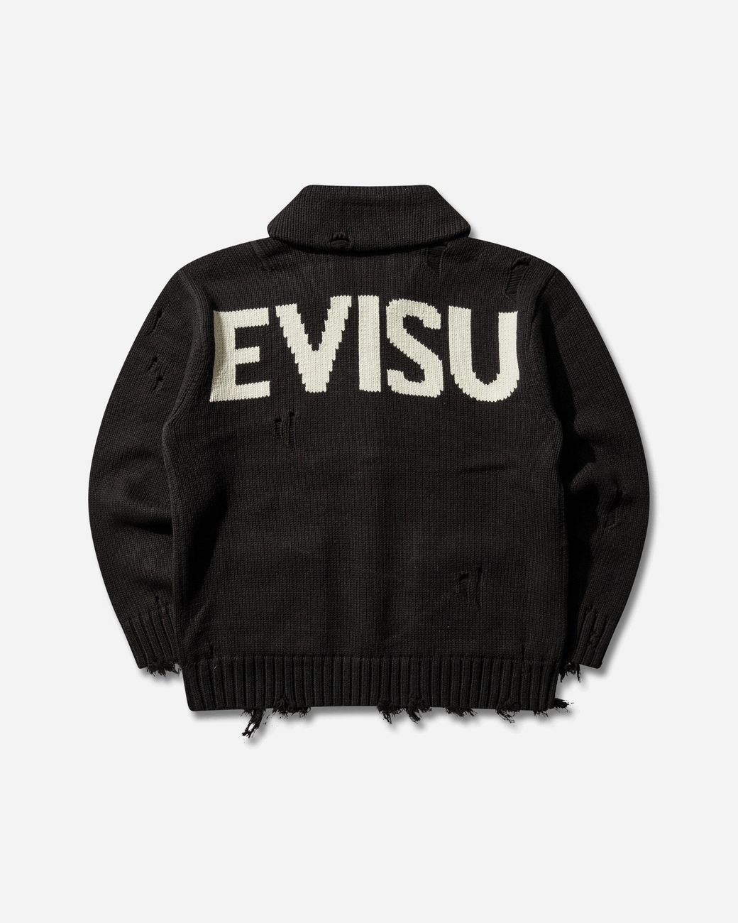 Evisu Black Men S Cowichan Cardigan Jacket for men