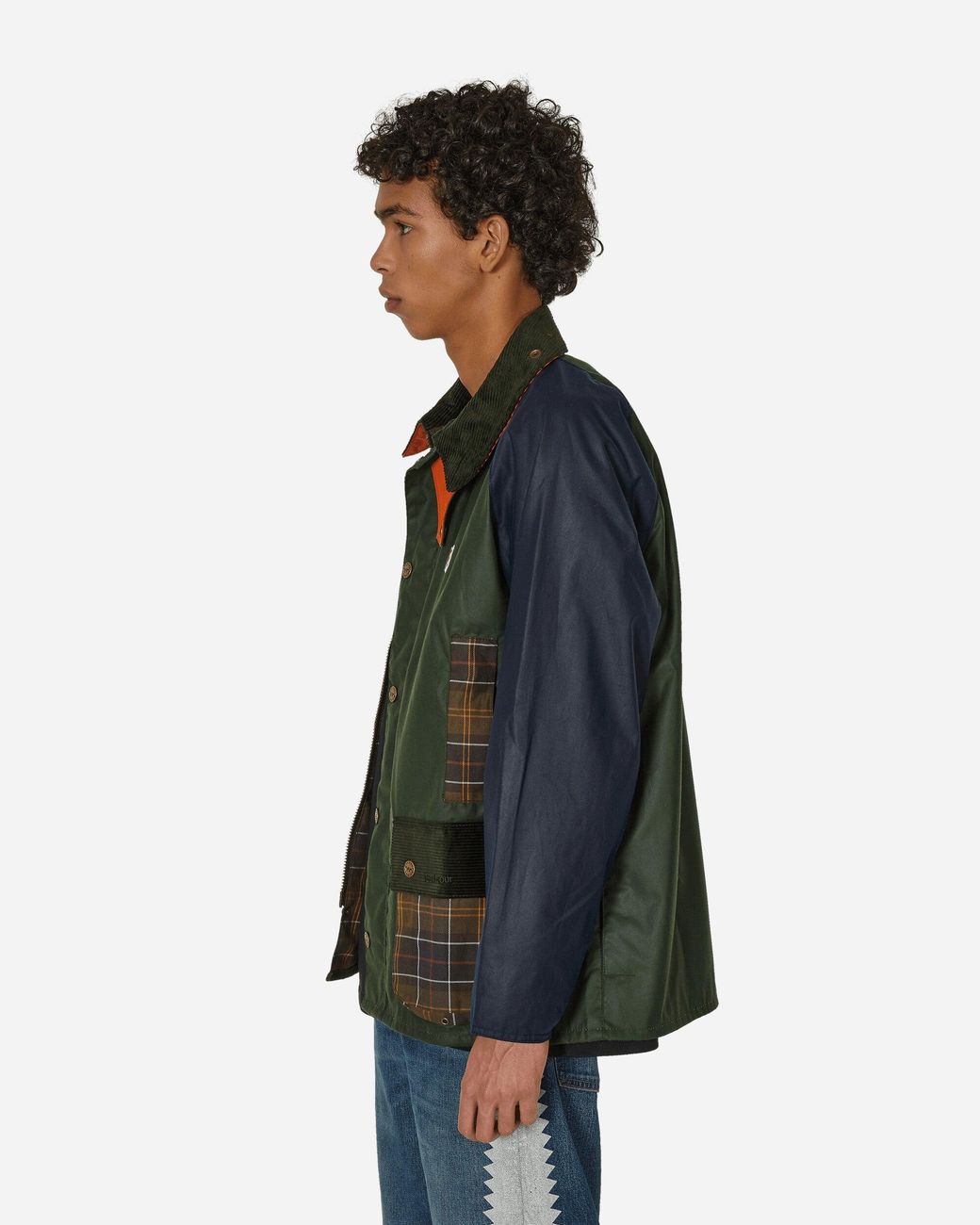 Barbour Maison Kitsuné Beaufort Patchwork Wax Jacket Multicolor in