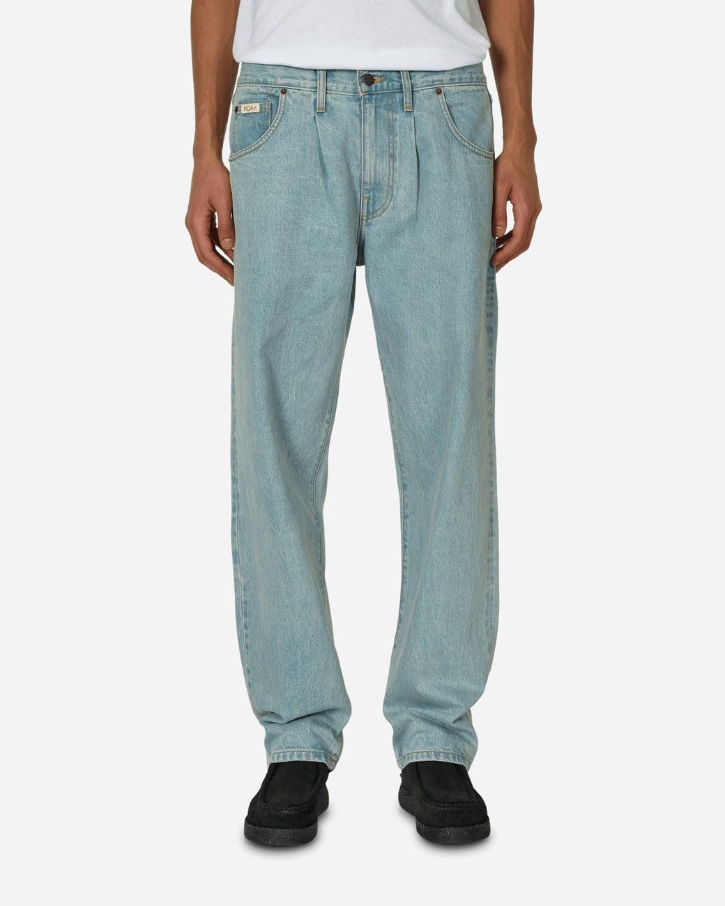 Noah Pleated Jeans Light Wash in Blue for Men | Lyst UK