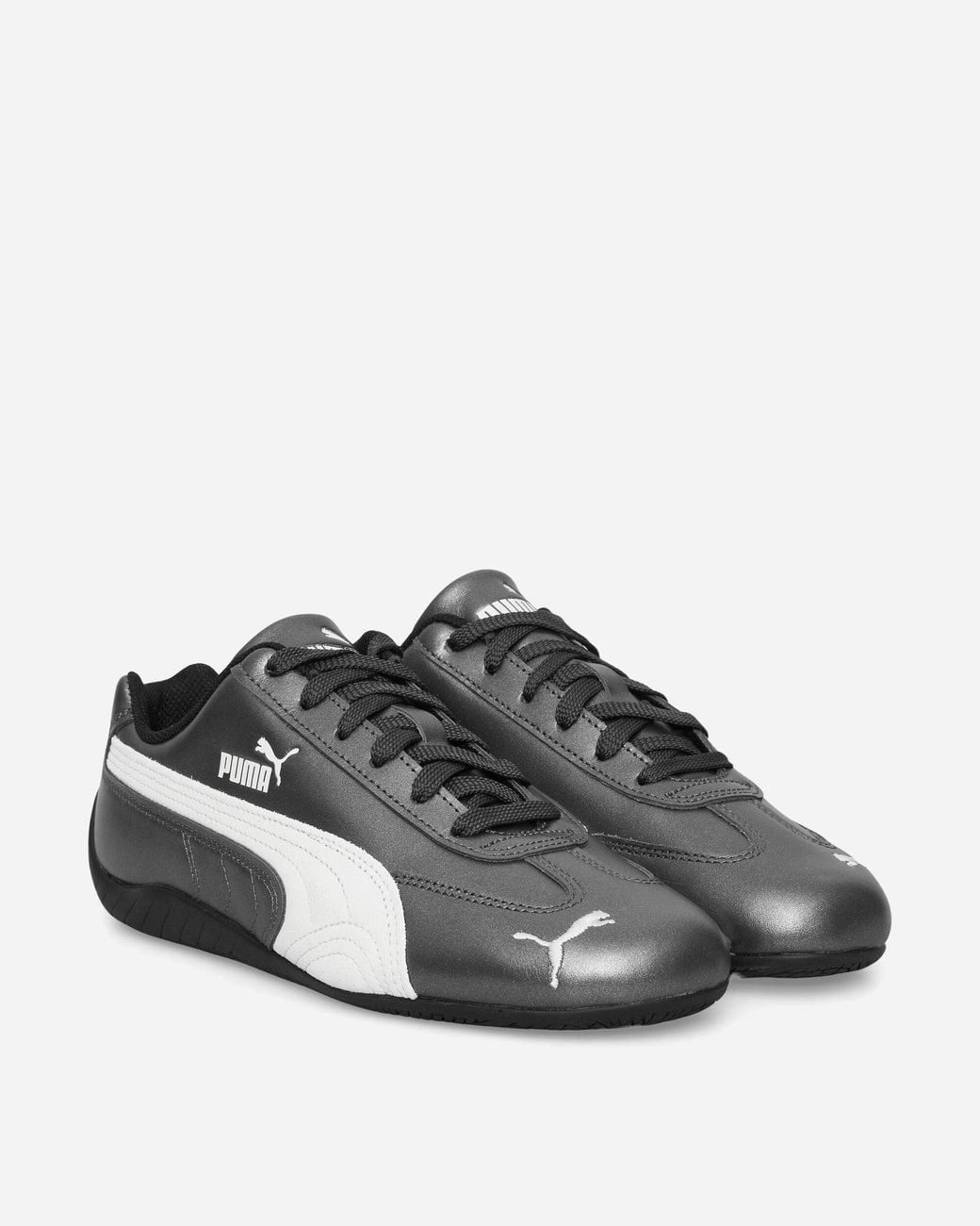 PUMA Black Speedcat Metallic Sneakers / Warm White for men