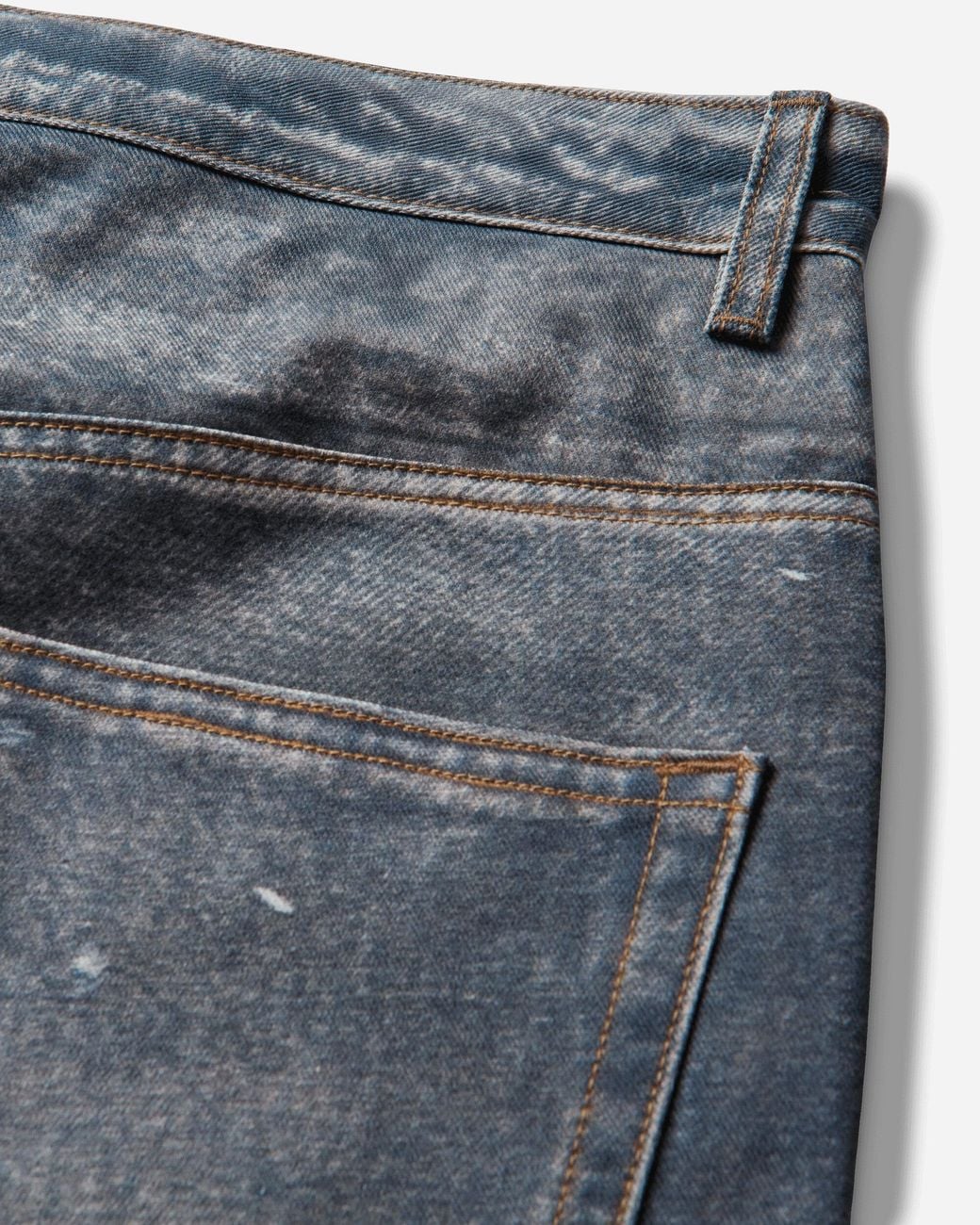 Protocol Index Blue S Trompe-L Oeil Semi Flare Jeans for men