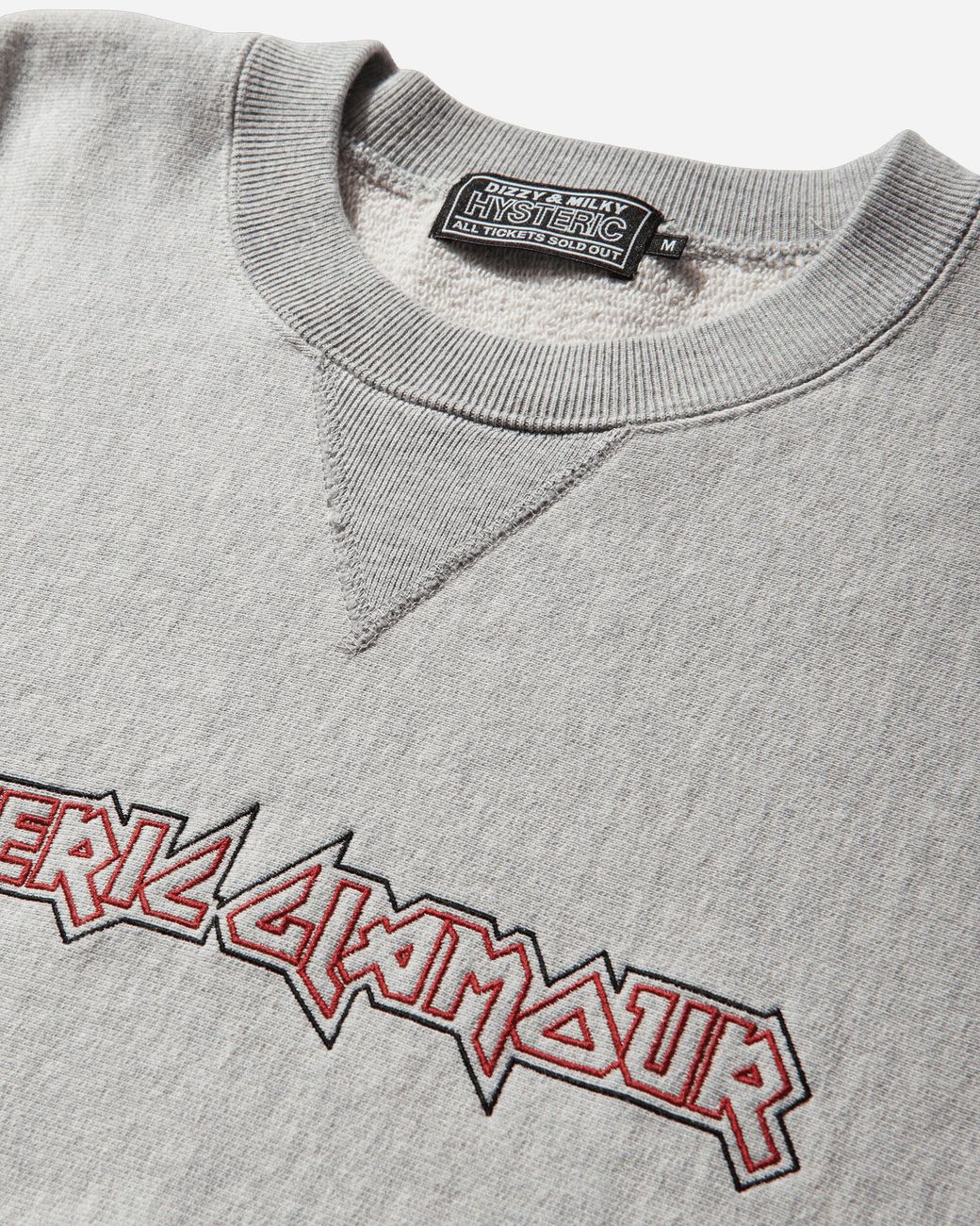 Hysteric Glamour Gray Men S Maiden Logo Embroidered Sweatshirt Grey for men