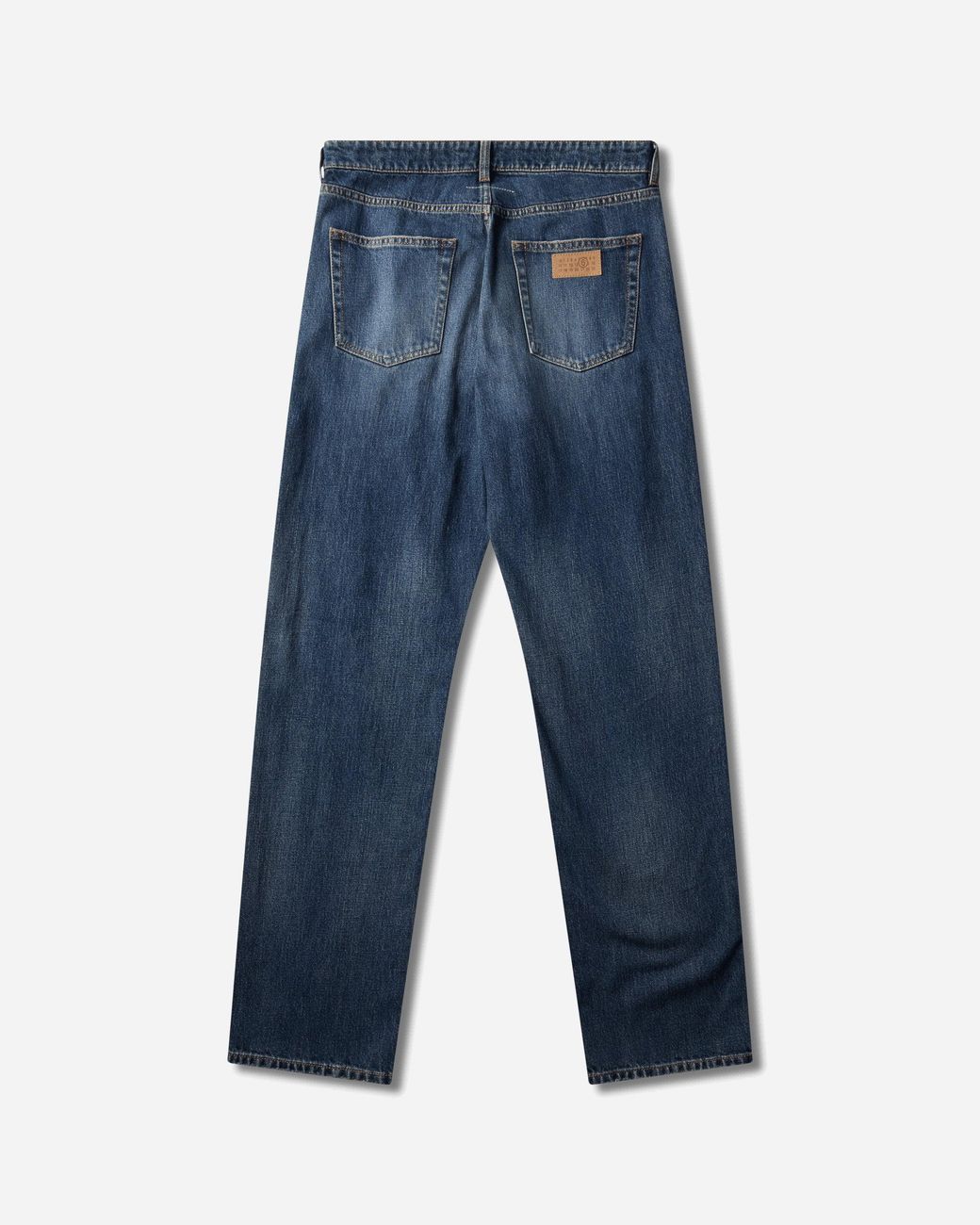 MM6 by Maison Margiela Blue Men S Distressed Straight-leg Jeans Dark for men