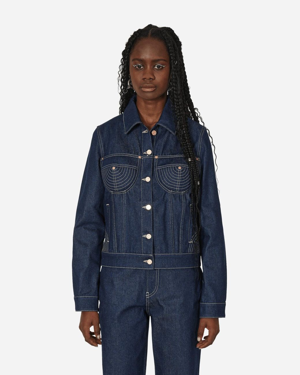 【関送込】JEAN PAUL GAULTIER◆COTTON DEMIM JACKET Jean Paul Gaultier Conical Denim Jacket in Blue | Lyst