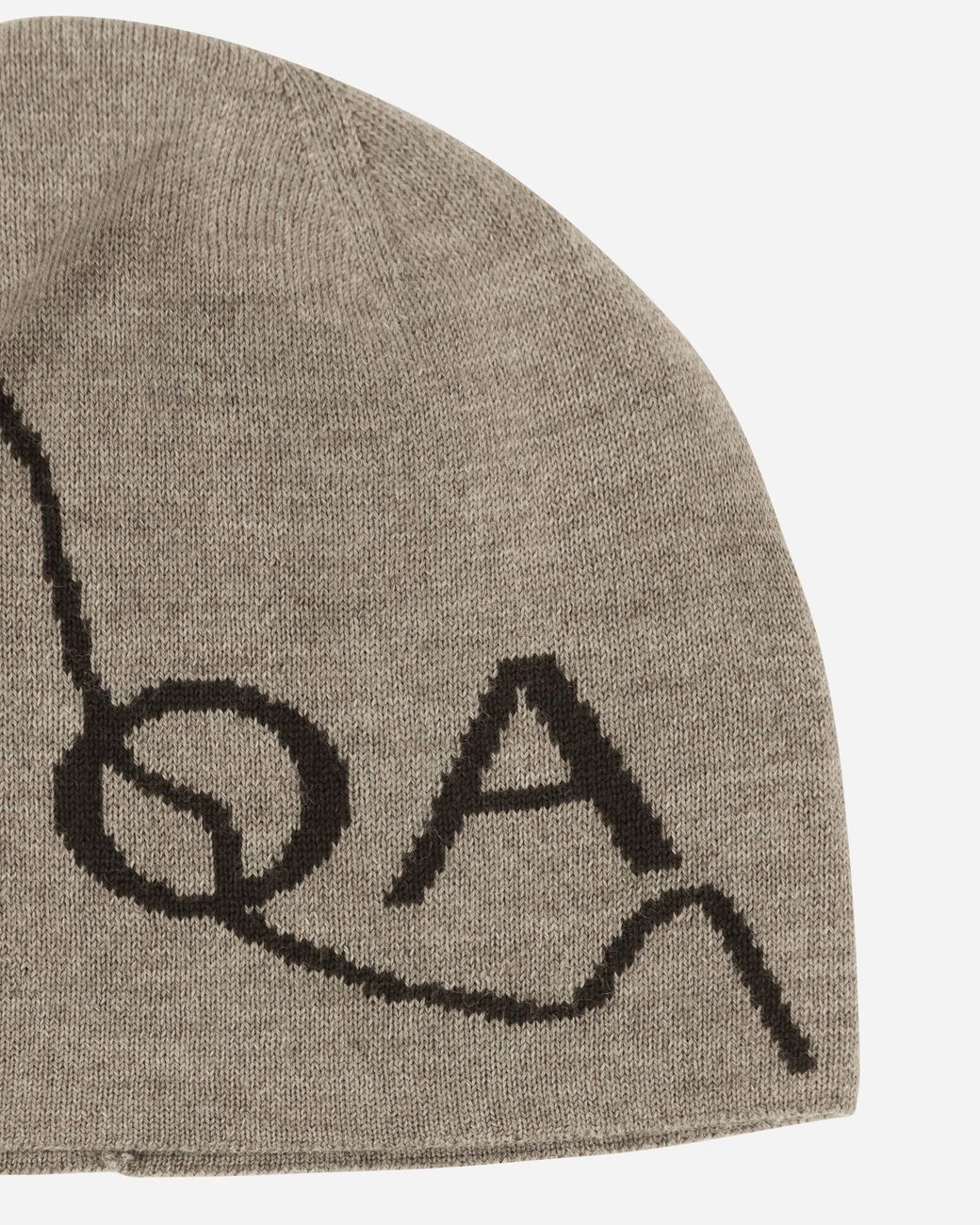 Roa Logo Beanie Taupe in Natural for Men | Lyst