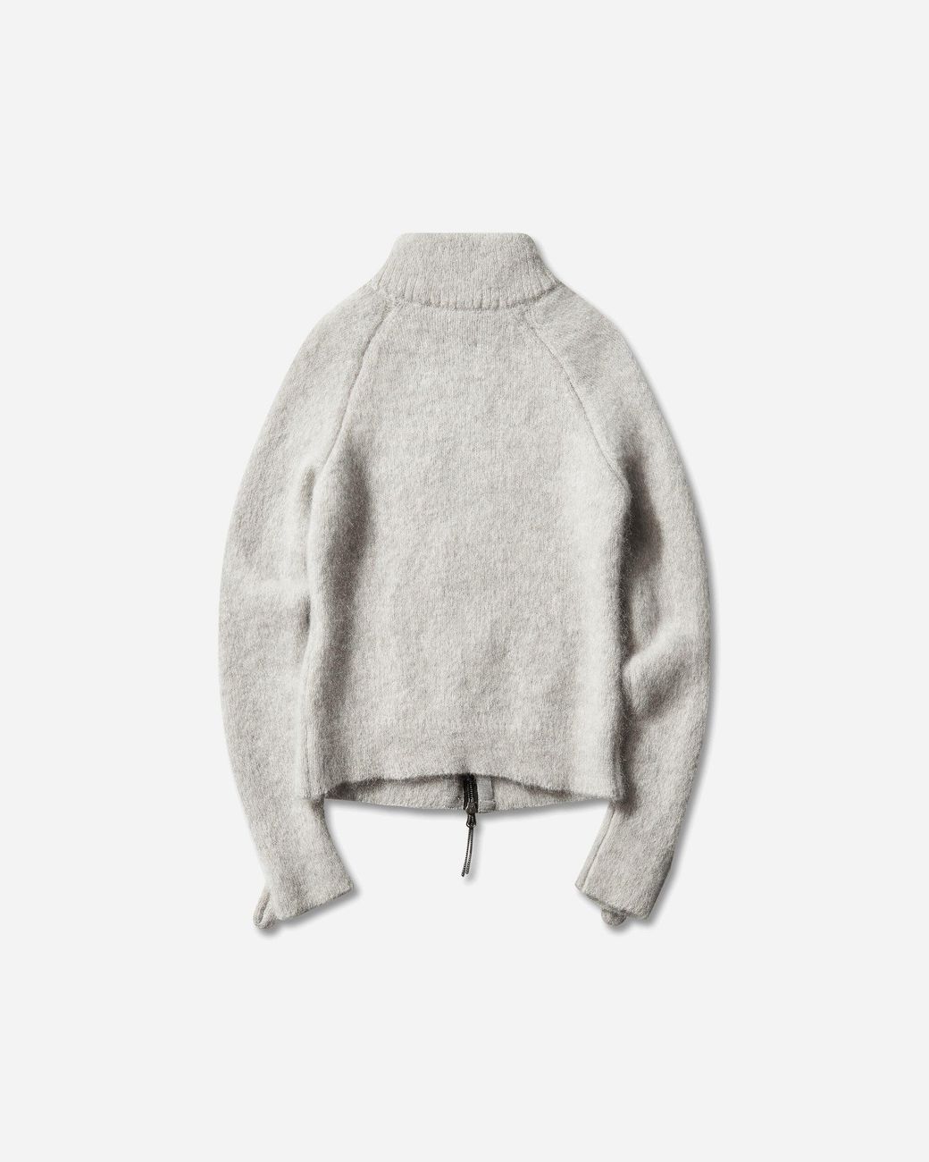 Roa White Tasna Mohair Zip-Up Sweater Dirty