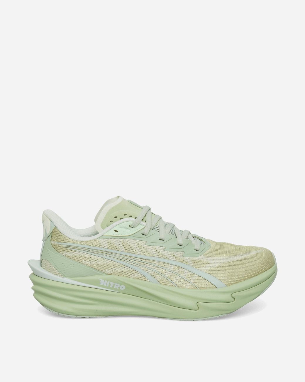 PUMA Green Deviate Nitro 4 Sneakers Soft Grass Créme De Mint for men