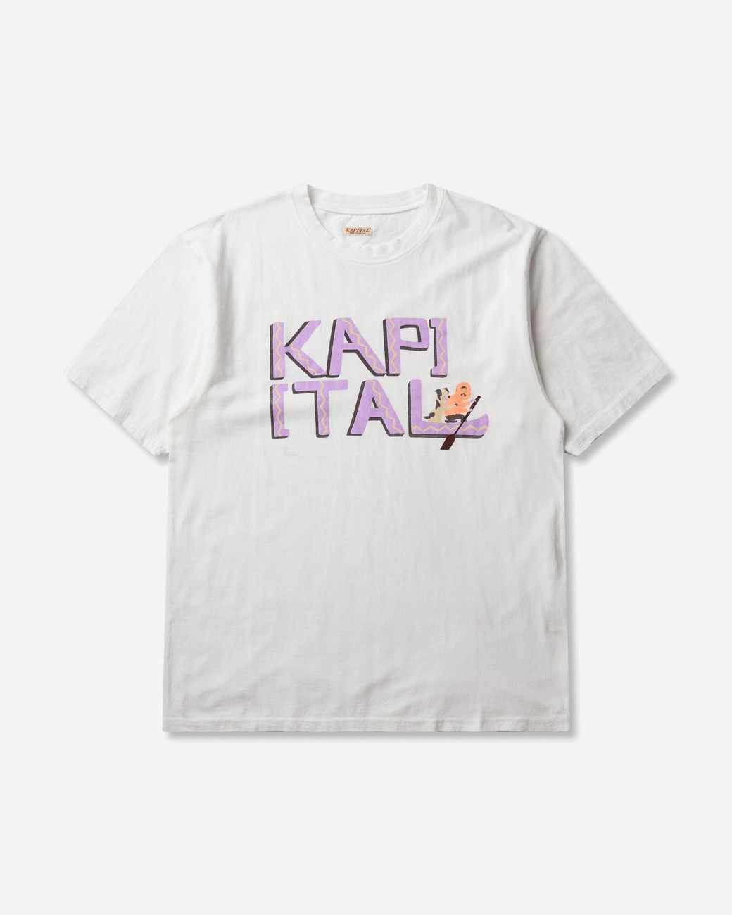 Kapital Gray Men S 20/-jersey Crew T-shirt (canoe ) Purple for men