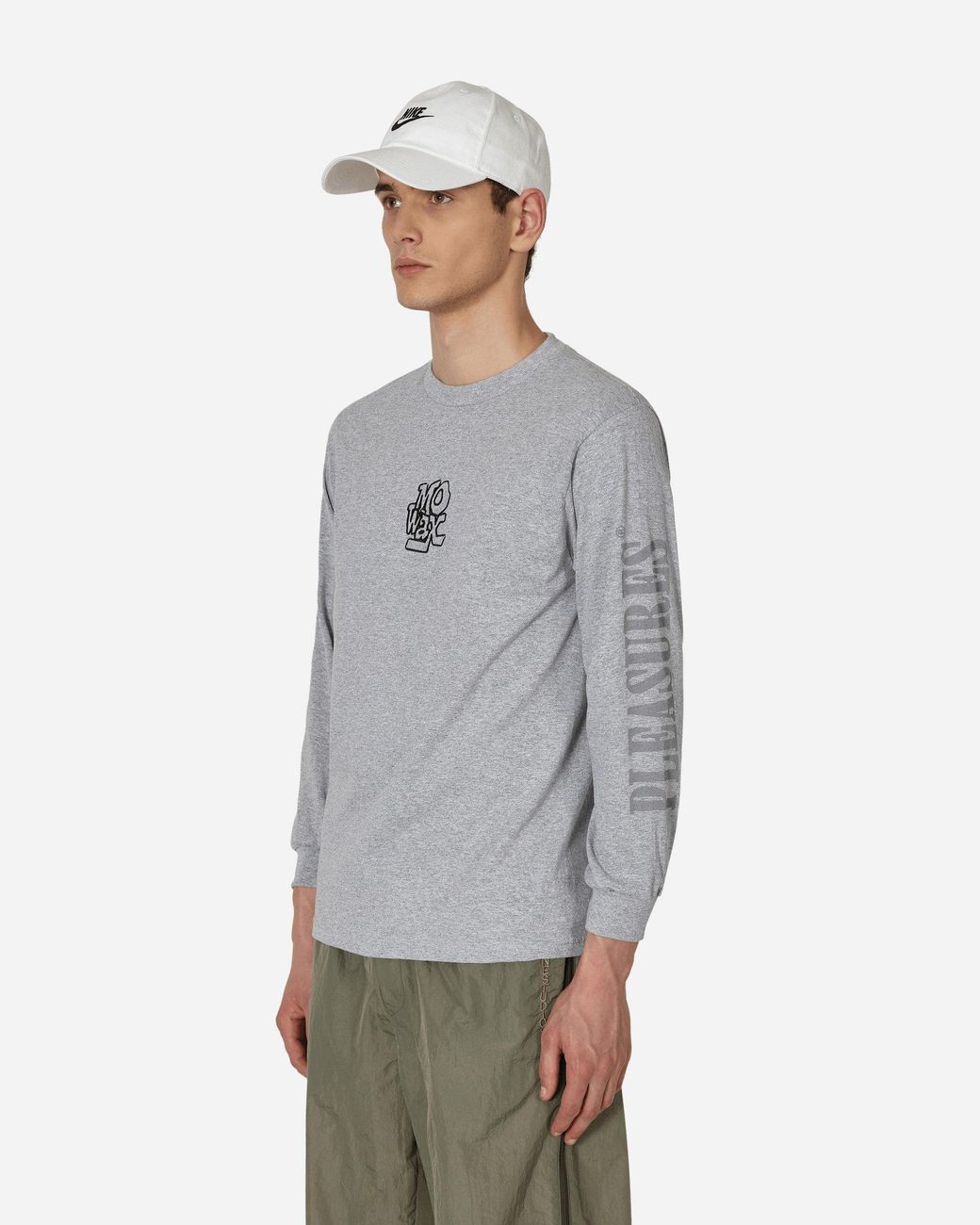 Pleasures Gray Music Longsleeve T-Shirt for men