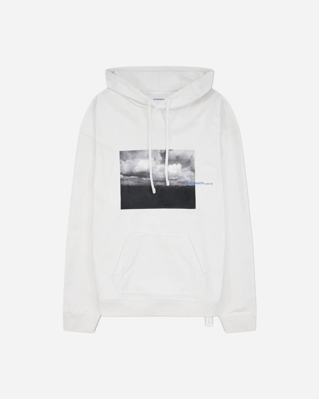 Oamc Peacemaker White Men S Star Print Loose Fit Hoodie for men