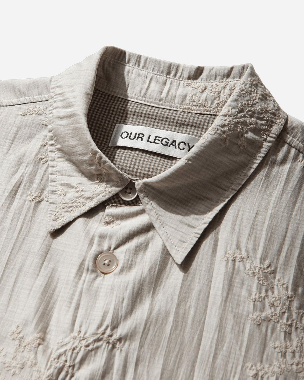 Our Legacy Gray S Beyond Shirt Champagne for men