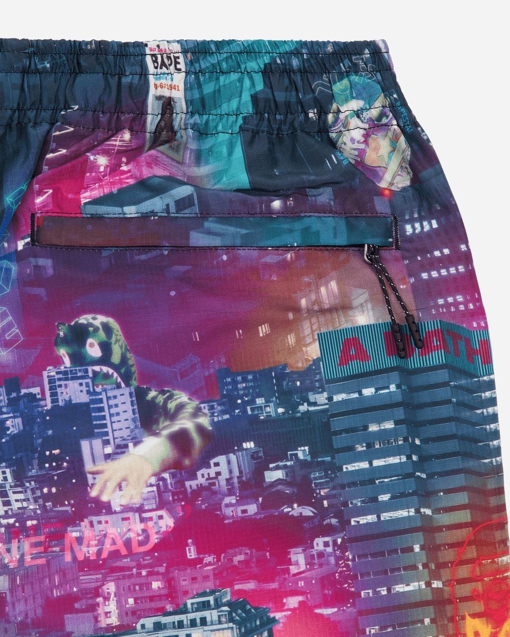 BAPE A BATHING APE MEN NEON TOKYO TEE size L NEON TOKYO long
