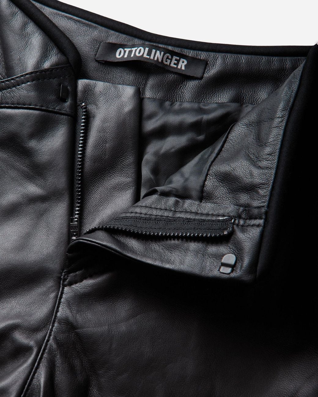 OTTOLINGER Gray S Leather Drape Pants