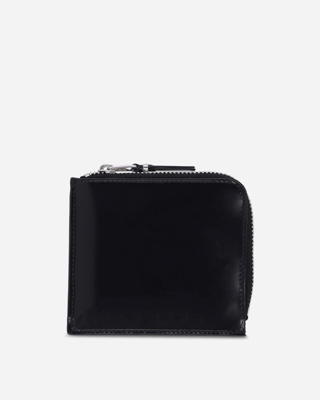 Comme des Garçons Mirror Inside Zip Around Wallet Black / Silver for men