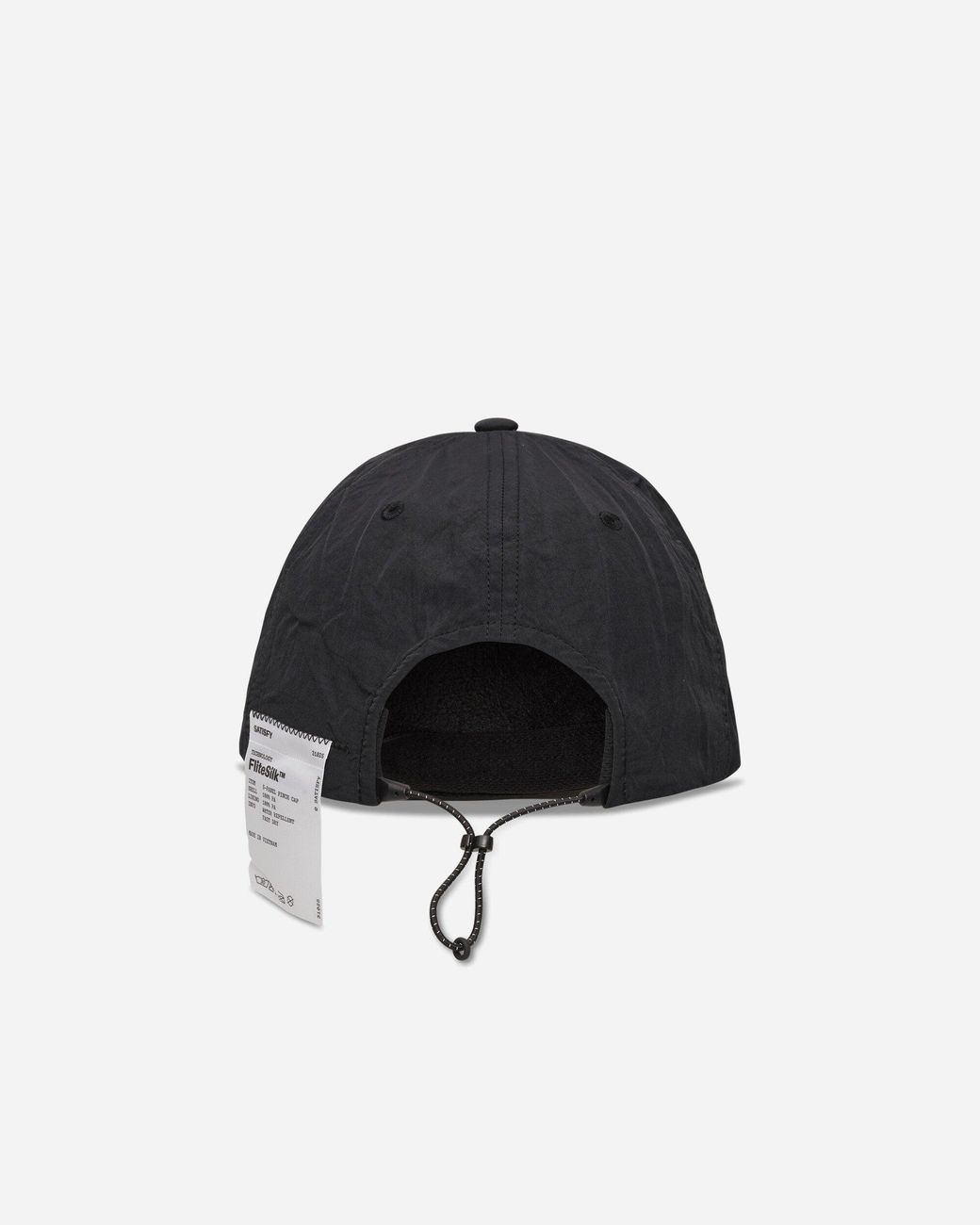 Satisfy Black Flitesilk 5‑Panel Pinch Cap Matte Scorpion for men